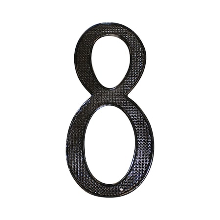 Pamex 4in Zinc Nail On House Number # 8 Matte Black Finish DD07408BL